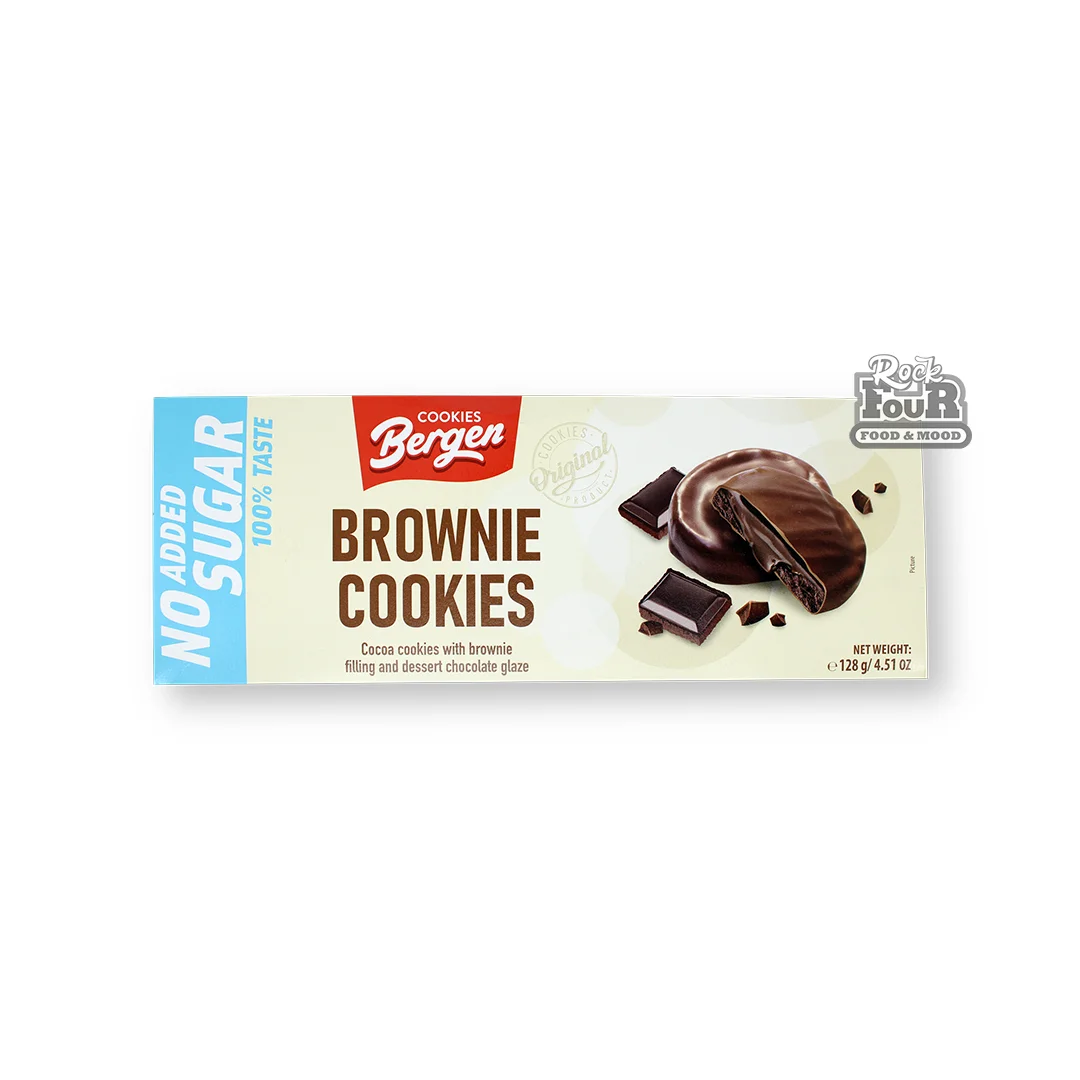 Печенье «Bergen Brownie Cookies» без сахара 128г